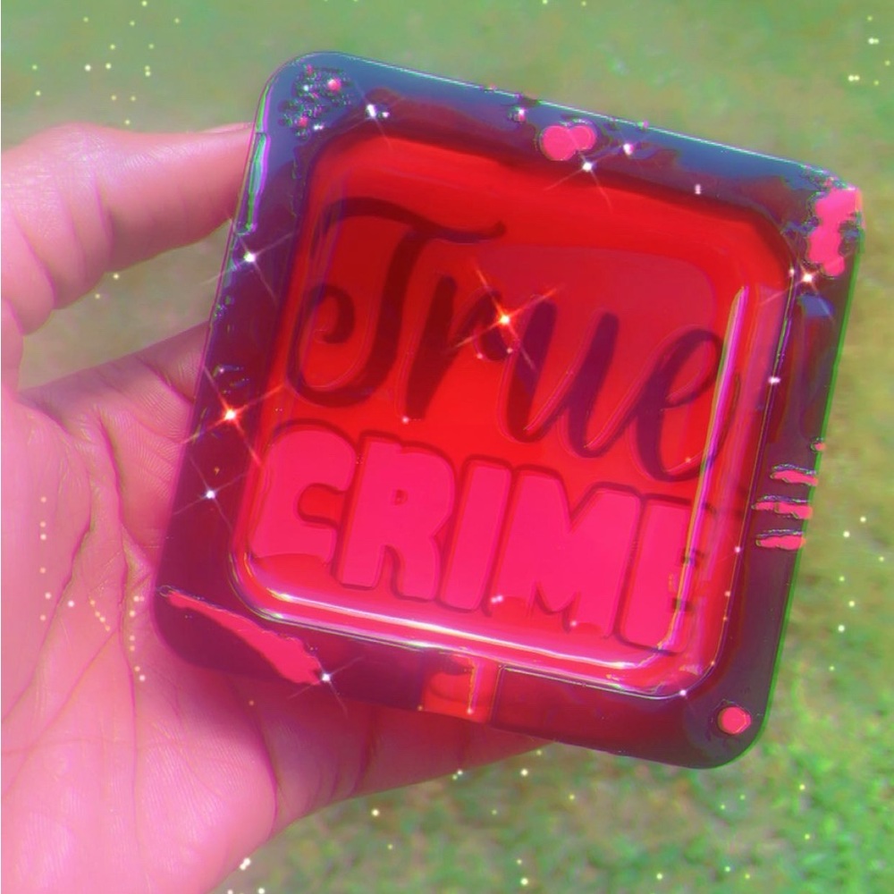 Red True Crime Decorative Tray